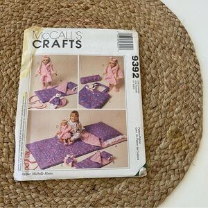 MCCALL’S Crafts Sewing Pattern (9392) for Little Girl’s & Doll’s Accessories